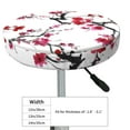 thumbnail image 4 of Fotbe Cherry Blossoms Stool Covers Round,Waterproof Round Bar Stool Covers Bar Chair Covers Washable Stool Cushion Slipcover for 12-14 Inch Chair-13 inch, 4 of 7