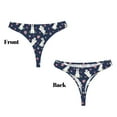Honeii Rabbit And Flower GString Thongs for Women Polyester Panties