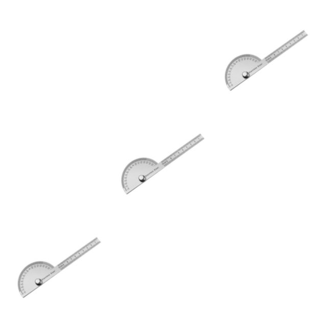 Riwesomey Transportador de 180 °, herramientas de medición giratorias ajustables de acero inoxidable para trabajadores universales, herramienta Type1 NO1