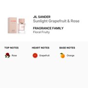Jil Sander Ladies Sunlight Grapefruit & Rose EDT Spray 2.0 oz Fragrances 3616301776055