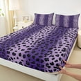 thumbnail image 3 of Castle Fairy Animal Leopard 4-Piece Full Size Sheets for Teenagers,Gradient Purple Bed Sheets,Abstract Vintage Lightweight Sheet Sets,Microfiber Bedroom Decor, 3 of 7