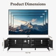 thumbnail image 3 of KeyWhat 70" Mid-Century Modern TV Stand for 75 Inches TV, Fluted Doors & Adjustable Shelves, 3 of 7