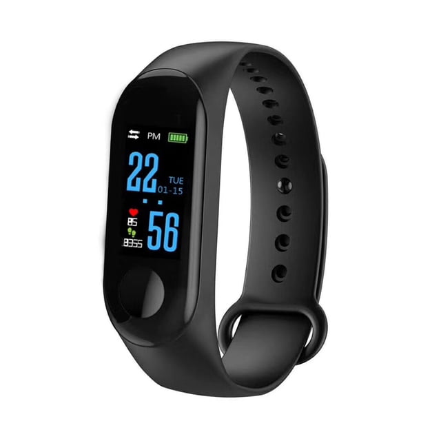 Bluetooth IP67 Impermeable Frecuencia cardíaca Presión arterial 0.96 "Pantalla IPS Reloj de pulsera inteligente Pulsera deportiva Sweethay DZ6262-01