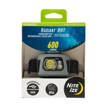 Nite Ize Radiant RH1 PowerSwitch Rechargeable Headlamp - Headlamp with Red Mode for Camping & Hiking - Rechargeable Battery - Hands-Free Light with 6 Modes Plus Lockout -Impact Resistant & IPX4 Rated