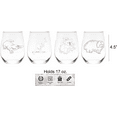 thumbnail image 4 of C&M Personal Gifts 17 oz Australian Animals - Platypus, Kangaroo, Koala, and Wombat 17 oz. Stemless Wine Glass Set of 4, 4 of 4