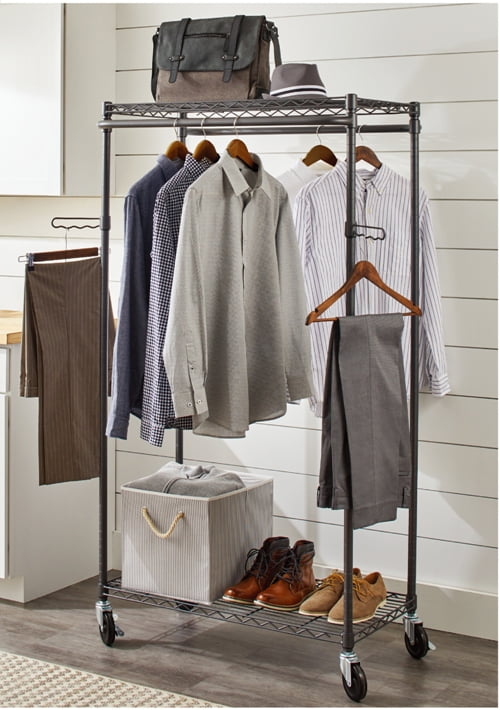 Clothes Hanger Organizer Portable Floor Display Rack Garment Organize 