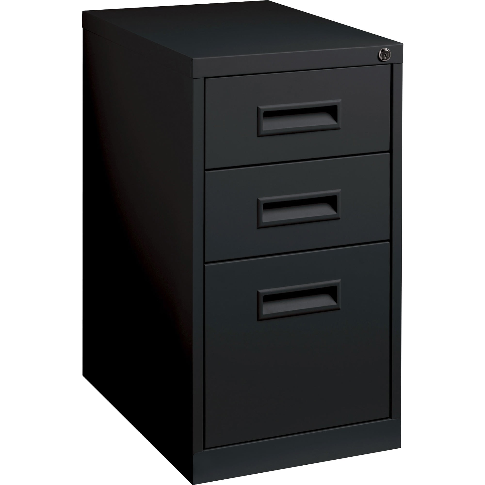 3 Drawers Vertical Steel Lockable Filing Cabinet Black Walmart Com
