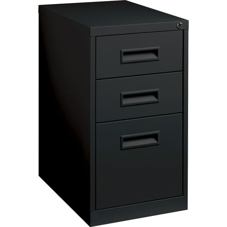 3 Drawers Vertical Steel Lockable Filing Cabinet Black Walmart Com
