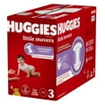 thumbnail image 2 of Huggies Little Movers Baby Diapers, Mega colossal pack, Size 3 (16-28 lbs), 136 Count, 2 of 9