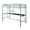Silver, variant on Benjara Metal Frame Twin Size Loft Bed with 2 Attached Ladders- Silver
