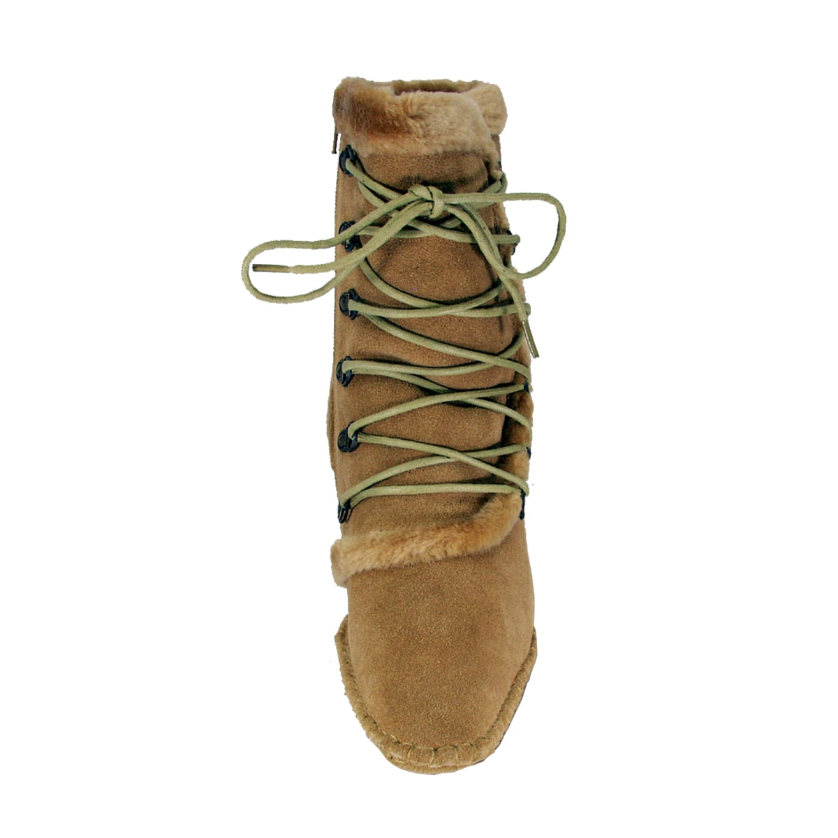 PEERAGE Viola Women Wide Width Fleece Lined Suede Dress Boots with Zipper BEIGE 6