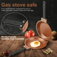 thumbnail image 4 of Loewten Flip Frying Pan Fried Egg Pancake Maker Double Side Kitchen Cookware Nonstick Iron Gold, 19.6oz, 4 of 8