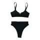 thumbnail image 2 of Conjunto de bikini sexy para mujer, traje de baño de corte alto, traje de baño femenino, traje de baño de viaje negro 1, 2 of 9