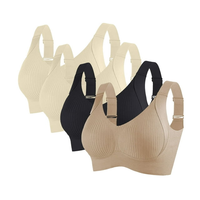ManxiVoo Wireless Bralette Women Comfort Support Full Coverage Seamless Breathable Lightweight Non Slip Adjustable M Size AV