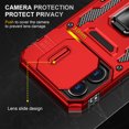 thumbnail image 4 of Allytechgroup Magnetic for iPhone 16 Case with 1x Screen Protector, Rotatable Kickstand Support Car Mount Slide Camera Cover Protective Phone Case for Women Men, Red, 4 of 7