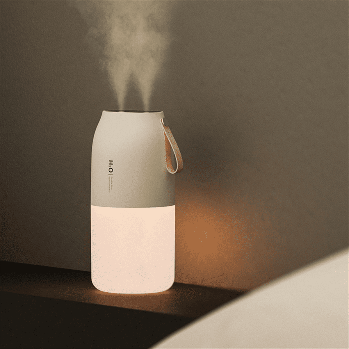 RAPOBRIX Wireless Air Humidifier Diffuser - Quiet Ultrasonic for Home/Bedroom/Office (White)
