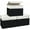Balck & White, variant on Foldable Storage Bins with Lids, Decorative Storage Baskets, Large Storage Boxes for Home, Office, Bedroom, Closet, Blue, Medium, 4 Pack 14.6 x 9.5 x 9.5”