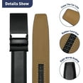 thumbnail image 2 of Nelbons Men's Leather Belt Fashion Buckle Ratchet Belt 30mm 1 1/8",replacement belt, 2 of 7