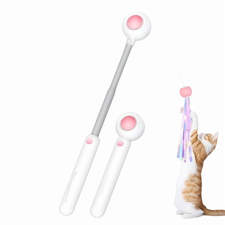 Interactive Cat Wand With Soft Feathers and Jingle Bell