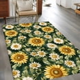 thumbnail image 2 of Vintage Sunflower Area&nbsp;Rug 3x5ft Country White Yellow Floral Green Leaf Non-Slip&nbsp;Washable Square&nbsp;Rugs Soft Felt Indoor Floor Mat for Bedroom Kitchen Living Room Bathroom, 2 of 9