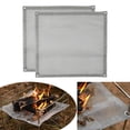 thumbnail image 2 of Chimenea de mall Parrilla aire libre de parrilla de carbón plegable portátil Jardín Trekking Horno de coc Los 42x42x0.2cm Sunnimix Pozo de fuego de la chimenea de malla, 2 of 8
