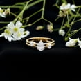 thumbnail image 3 of Certified Lab Diamond Engagement Ring - 3 Stone - Double Band Ring - EF-VS Quality - Rosec Jewels, 14K Yellow Gold, US 12.00, 3 of 9