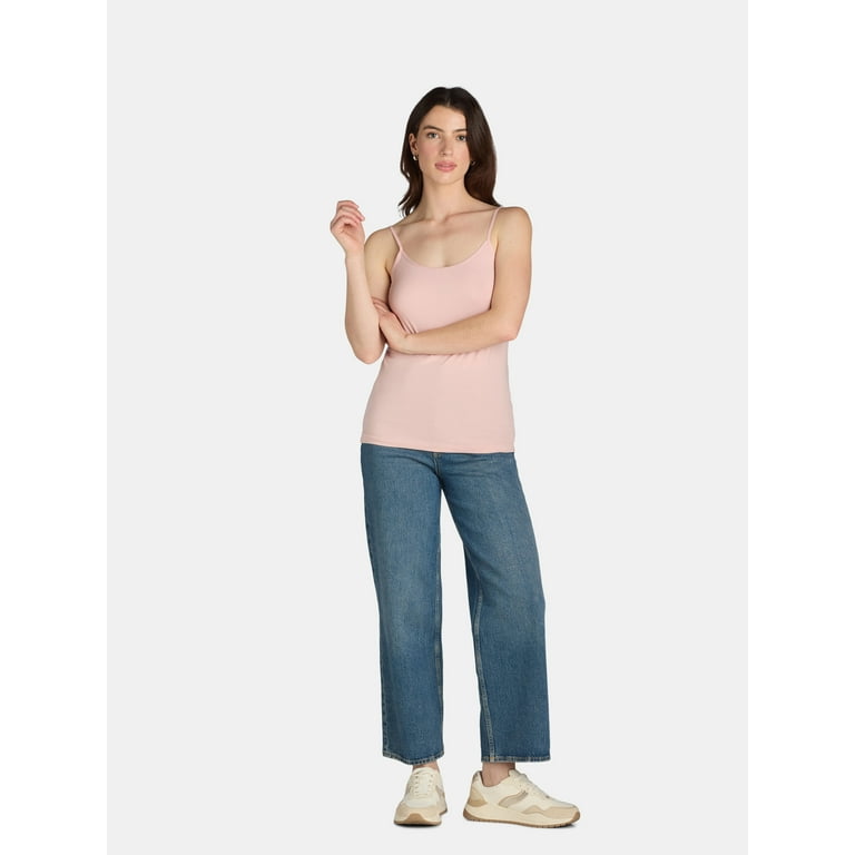 Time and Tru Women's Cami with Adjustable Straps, Sizes XS