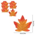 thumbnail image 3 of 50PCS Artificial Maple Leaves Orange | Fall Decor 3.9"x3.5" | Faux Autumn Leaves for Thanksgiving Wedding Party Harvest, Plastic Vein Pattern, Seasonal Table Centerpieces, 3 of 6