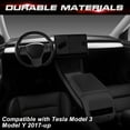 thumbnail image 6 of Xotic Tech Center Console Dashboard Panel Trim Cover Wrap Cap, Matte White, Compatible with Tesla Model 3 2017-up Model Y 2020-up, 6 of 9