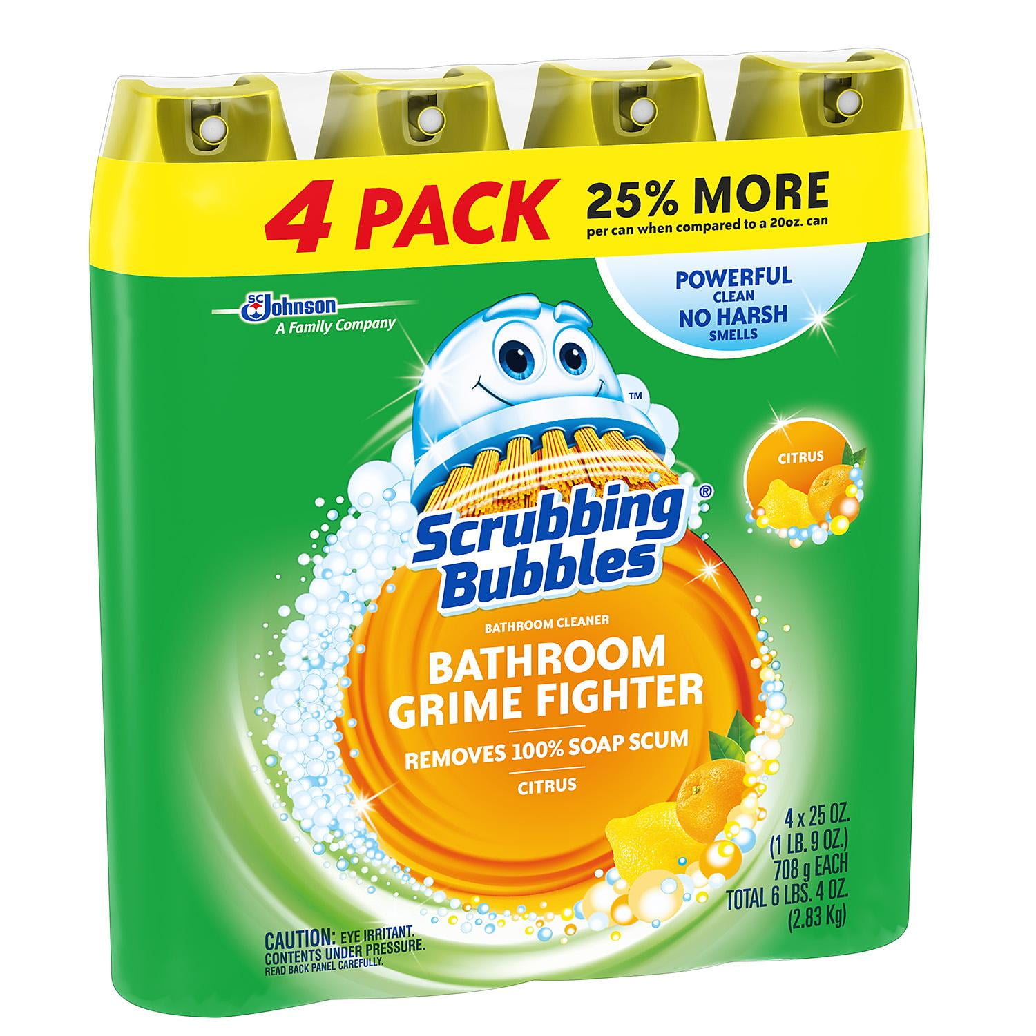 SCRUBBING BUBBLES, Aerosol Spray Can, 25 oz Container Size, Bathroom Cleaner  - 56GW97