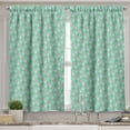 thumbnail image 2 of Ambesonne Funny Valance & Curtain, Rain Droplets Retro Art, 55"x36", Green Pink, 2 of 6