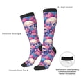 thumbnail image 4 of Fuzoiu white Skull blue flower Print Adult Stockings,Crew Socks,Unisex Fashion Socks, Casual Sports Socks,Comfortable Crew Socks for Everyday Wear and Sports, 4 of 6