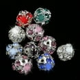 thumbnail image 4 of AMLESO 10 Pieces Assorted Color Round Metal Rhinestone Beads for Jewelry Making Beading, 4 of 8
