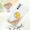 thumbnail image 3 of Funda para Samsung Galaxy A54 5G con Brillo Líquido Flotante, Purpurina, Parachoques y Anillo Giratorio Soporte, 3 of 5