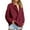 Red, variant on Mohiass Oversized Sweatshirt for Women Quarter Snap Henley V Neck Fleece Pullover Tops Cute Y2K Fall Long Sleeve Sweat Shirts Black M
