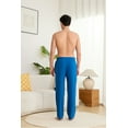 thumbnail image 4 of Vulcanodon Mens Pajama Pants, Soft Lounge Pant with Pockets Lightweight Sleep Pj Bottoms,(Royal Blue,2XL), 4 of 5