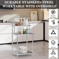 thumbnail image 4 of 30'' x 24'' Stainless Steel Overshelf,2 Tier Kitchen Overshelf for Prep & Work Table,Adjustable Shelf, for Kitchen, Restaurant, Garage, 4 of 7