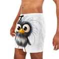 thumbnail image 6 of Purcolt Men's Swim Trunks Funny Bird Printed Beach Board Shorts Summer Novelty Athletic Running Shorts, 6 of 6