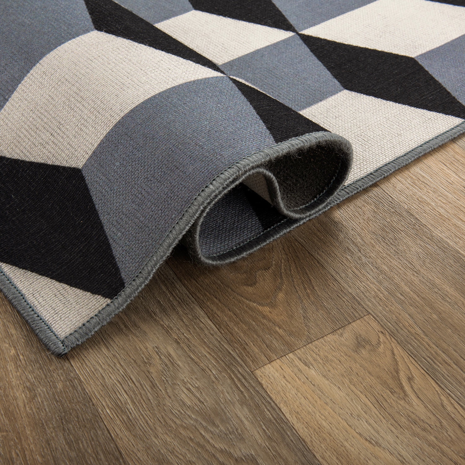 World Rug Gallery Contemporary Geometric Flatweave Indoor/Outdoor Area Rug - GRAY 2'x7'