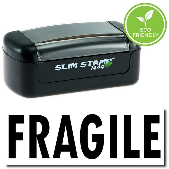 Slim Pre-Inked Fragile Stamp with Blue Ink