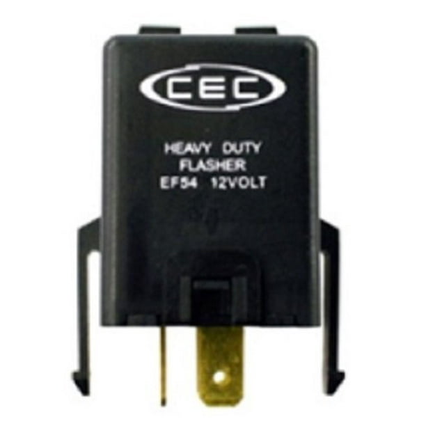 CEC Industries EF54 Electronic Turn Signal Flasher Relay, 3 Prongs, 12