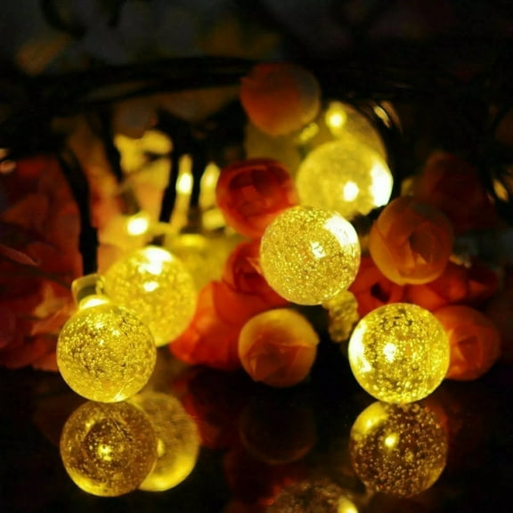 Solar Powered 50 LED String Light Ideal For Illuminating Garden Trail And Yard Accent Outdoor Waterproof