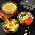thumbnail image 7 of 7.3In Gold Large Stainless Steel Soup Bowl, 35OZ Double Walled Sashimi Dish, Unbreakabl mj2474, 7 of 7