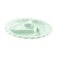 thumbnail image 2 of Compartmentalized Plastic Meal Tray, 5-Compartment Divided Plate for Lunch Home, Lightweight Portion Control Plates for Preschoolers, Bento Style Serving Dish in 6 Colors, Green, 2 of 6