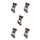thumbnail image 2 of Injueey Calcetín de Navidad a cuadros, decoración de Navidad, media de felpa no tejida, bolsa colgante para ancianos, fiesta, regalo de Año Nuevo, verde 5piezas Injueey CBP179942, 2 of 4