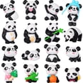 thumbnail image 1 of Muñeca Panda Figures HUOGUO en miniatura con forma de jardín de hadas, 16 piezas, 1 of 5