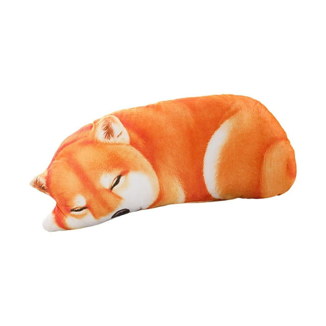 Encantador Animal relleno de peluche, almohada de juguete de peluche, divertido cojín trasero Lumbar para niños, regalo, decoración de habitación para Cachorro marrón