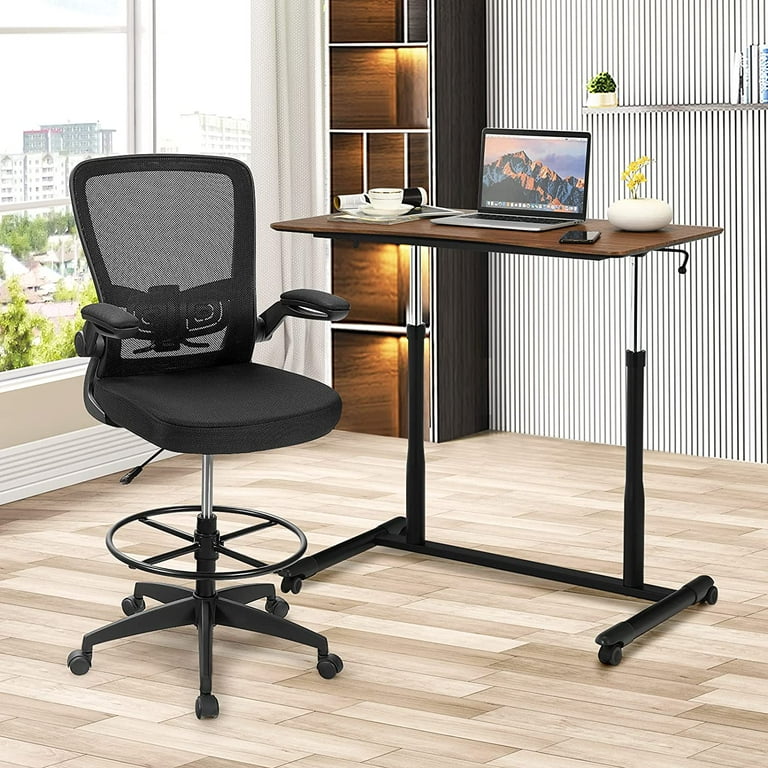 Mobile Standing Desk Small Height Adjustable Stand Up Desk on