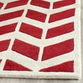 thumbnail image 3 of SAFAVIEH Chatham Easton Zigzag Stripes Wool Area Rug, Red/Ivory, 5' x 8', 3 of 5