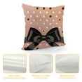 thumbnail image 4 of Qinduosi Happy Halloween Pillow Covers Orange Pink White Polka Dots Pumpkin Home Decor Black Bowknot Cute Throw Pillows Holiday Party Outdoor Cushion Case for Home Sofa White, 4 of 5